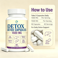 Capsules Détox de Haute Qualité Nettoyant Intestinal pour Adultes Cure de 15 Jours Santé du Foie et de l'Intestin Suppléments à Base de Plantes