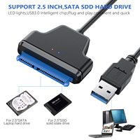 Adaptador de Disco Duro G-karve USB3.0 a SATA de 2.5 Pulgadas con Conductor de Núcleo de Cobre para Uso Electrónico