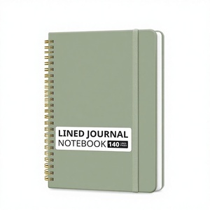 Quaderno a Spirale Rigato Taja per Donne e Uomini, 140 Pagine, Righe College, Copertina Rigida, per Lavoro, Appunti e Scrittura, A5 (5.7x7.9"), Verde, Regalo - Product Image 1