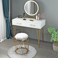 Tabouret de coiffeuse rond en cuir PU de luxe, design contemporain, léger et durable, mobilier portable pour la maison