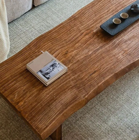 Table basse de salon minimaliste en bois de noyer moderne, design de designer