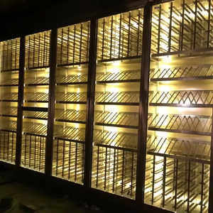Modern Luxury Gold Bar Wine <b>Cabinet</b> <b>Storage</b> Metal Red Shelf Mhwr-001, Mhwr-002 Metal Wine <b>Cabinet</b> - Product Image 6