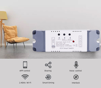 2CH Wifi Röle Akıllı Kablosuz Anahtar Modülü 7-32V 85-250V 220V 110V 2200W RF433 2 Kanal Alıcı Tuya Kontrol Çalışmaları Alexa