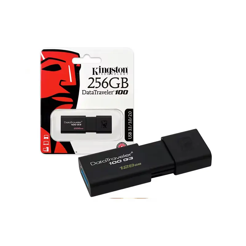 Kingston Trawebcamdt100g3/128gb USB3.0 1080plash Drive de dados Digitas cinza unidade 100% plástico original USB 3.0 Lenovo 2 TB Usb