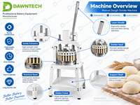 Machine manuelle à diviser la pâte, machine à couper et à diviser la pâte à pain pour la production de pain, de pizzas et de brioches en boulangerie