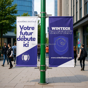 Có thể điều chỉnh chiều cao chống ăn mòn biểu ngữ ngoài trời hiển thị đứng dễ dàng để cài đặt quảng cáo cờ khung - Product Image 1