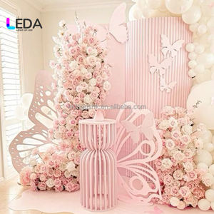 LEDA Nouveau Présentoir Cylindrique en Métal Blanc pour Desserts, Support de Présentation Floral, Socle Métallique pour Gâteaux - Product Image 1