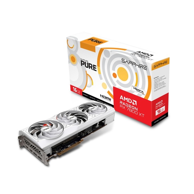 New Stock Sapphire PURE for Radeon RX 7800 XT 16GB GDDR6 OC 3840 Stream Processors 7680x4320 PCI Express Desktop Graphics Card