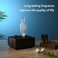 Diffuseur de verre de grain de bois fait à la main de chambre de maison intelligente de luxe pour le diffuseur d'huile essentielle de cadeau de Noël
