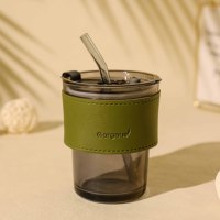 Lot de verres en verre fumé de luxe de style nordique, haute qualité, capacité 360 ml, réutilisables pour la maison et les fêtes, pour eau/lait