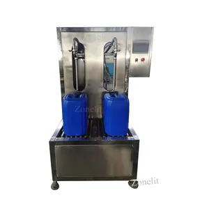 Desktop 2 nozzles oil filling machine digital control semi-auto 5 gallon detergent weighing filling machine