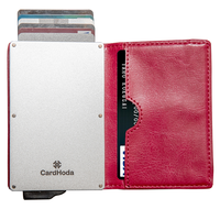 Portefeuille de cartes de crédit en aluminium et PU anti-vol unisexe CardHoda avec blocage RFID, porte-cartes de visite en nylon tendance