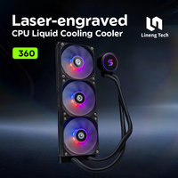 Refroidisseur de processeur liquide OEM d'usine à triple ventilateur 360 mm, niveau d'entrée, logo laser personnalisé, TDP 320W pour PC de jeu Intel AMD