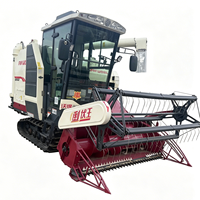Moissonneuse-batteuse d'occasion Shuangjia World pour riz, blé, soja, sorgho, millet, maïs, céréales, à tambour à flux axial, capacité 1,6 m, 120 CV