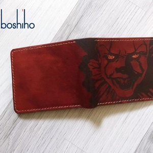 Portefeuille fin personnalisé Boshiho en cuir véritable Crazy Horse, style vintage, court, minimaliste, avec protection RFID et doublure en nylon - Product Image 2