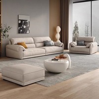 Canapé modulaire en tissu italien moderne sur mesure, rembourré en peluche, en forme de L, pour projets d'appartements - Vente en gros usine