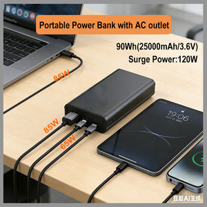 <span class=keywords><strong>พา</strong></span><span class=keywords><strong>ว</strong></span><span class=keywords><strong>เวอร์</strong></span><span class=keywords><strong>แบงค์</strong></span>แบบพก<span class=keywords><strong>พา</strong></span> อลูมิเนียมอัลลอยด์ พร้อมเต้ารับ AC 80W, DC 22.5W ความจุ 25000mAh ชาร์จเร็<span class=keywords><strong>ว</strong></span> Type-C ใช้ได้กับแล็ปท็อปในญี่ปุ่น - Product Image 3