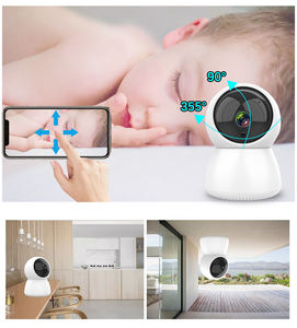 Caméra de surveillance Wi-Fi compacte 2.4G sans fil, caméra de sécurité intelligente Tuya pour intérieur avec suivi automatique et détection de mouvement - Product Image 3