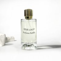 Flacon de parfum en verre cylindrique rond, atomiseur, flacon de parfum pour huile essentielle, flacon vaporisateur transparent, flacon de parfum vide 100 ml
