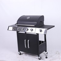 Barbecue portable multifonctionnel en acier inoxydable avec revêtement en poudre pour le camping, durable, avec télécommande