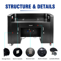 Nouvelle conception de table LED modulaire haute définition pour publicité intérieure, P1.86 P2 P2.5, table de DJ, écran LED pour comptoir d'accueil