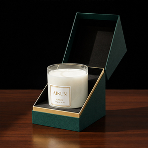 Fournisseur AIKUN, bougie artisanale en verre à la cire de soja écologique et durable, aromathérapie, pour la décoration de la chambre à coucher et du salon - Product Image 2