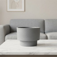 Pot rond en plastique BSCI, pot à fleurs, jardinière d'extérieur pour la maison, le jardin, le balcon, décoration rustique, conteneur pour plantes d'intérieur et d'extérieur