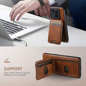 Funda trasera de cuero de lujo para <span class=keywords><strong>XiaoMi</strong></span> 13 14 <span class=keywords><strong>Pro</strong></span> Case TPU PC con soporte para tarjetas para ver la función - Product Image 4
