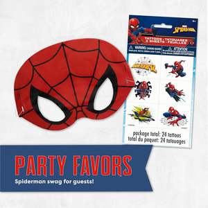 Artículos de Fiesta Desechables de <span class=keywords><strong>Spiderman</strong></span>, Cubierta de Mesa de Superhéroe, Pancarta de <span class=keywords><strong>Spiderman</strong></span>, Platos, Servilletas, Máscaras y Botones - Product Image 6