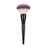 Kuas Makeup Bedak Tabur Besar dengan Gagang Plastik, Bulu Sintetis Super Lembut untuk Mengaplikasikan Bedak Glitter, Dapat Digunakan untuk Mencukur
