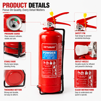 Extincteur à poudre sèche portable 1-12 kg ABC DCP en acier inoxydable certifié KIWA TUV Rheinland pour la maison et l'industrie