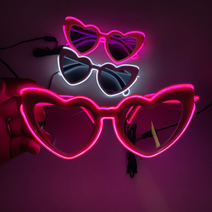 Gafas de Sol Retro de Corazón Rosa con Luces <span class=keywords><strong>LED</strong></span> Intermitentes para Mujer, Accesorios para Despedidas de Soltera, Decoraciones de Boda y Día de San Valentín - Product Image 3