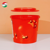 Paquet tenu dans la main de jouet de moule de tasse en plastique de GuangZhou 1L pour des cadeaux d'usine pour le seau de pp de biscuit de crème glacée