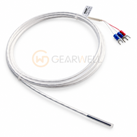 Sonde de température RTD série HUAF PT100, câble de 1 m, 2 m, 3 m, personnalisable, équipement électrique pour machines industrielles