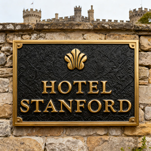 Premium 3D Metal Embossed Stainless Steel <strong>Illuminated</strong> <strong>House</strong> <strong>Number</strong> Door Plate Luxury Hotel Resort Lobby Interior Decor - Product Image 4