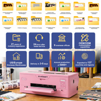 Imprimante DTF automatique EraSmart rose A3 avec tête d'impression XP600, machine de transfert thermique numérique pour film PET 38CM 42CM pour T-shirt, textile, DIY