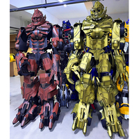 Costume de performance robotique sur échasses Megatron version colorée pour adulte, accessoires de jeu de rôle robotique