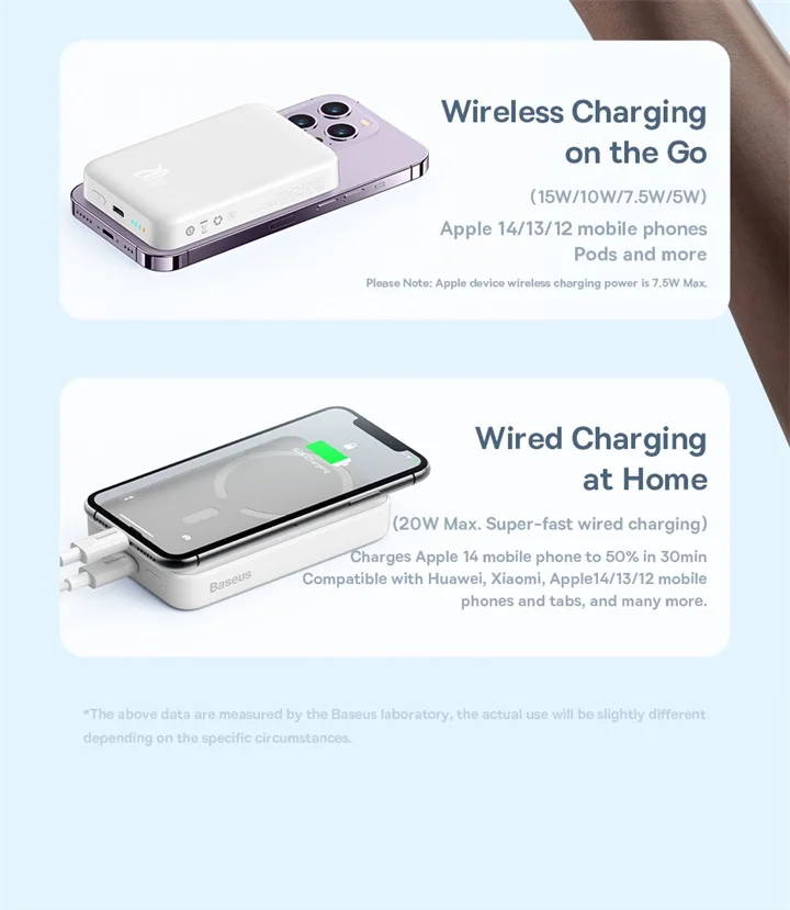 Baseus Power Bank 10000mAh Mini Magnetic Wireless Fast Charge with Auto-wake For iPhone 14 13 12 Pro Max Magsafe Powerbank