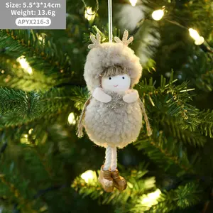 クリスマスツリーの装飾品手作りぬいぐるみエルクの女の子サンタエルフの家の装飾休日の装飾クリスマスギフト