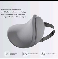 Appui-tête de voiture en mousse à mémoire de forme à double couche à récupération lente-Oreiller de soutien cervical monté sur la voiture pour toutes les saisons
