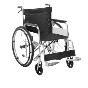 Fauteuil roulant manuel pliable en acier à haute teneur en carbone avec siège toilette, léger, chariot de soins de santé - Product Image 1