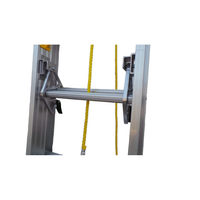 Ventes de pointe moderne robuste 2X10 étape 20ft 2 sections Double extension échelle droite en aluminium avec crochet 330lb EN 131