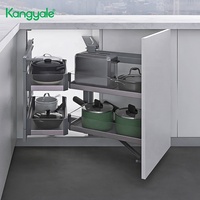 Système de tiroir d'angle pour armoire de cuisine Kangyale, montage en bas, tiroir coulissant magique, panier de rangement d'angle, panier coulissant magique d'angle