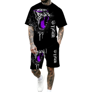 Set T-shirt <span class=keywords><strong>e</strong></span> <span class=keywords><strong>Pantaloncini</strong></span> da <span class=keywords><strong>Uomo</strong></span>, <span class=keywords><strong>Completo</strong></span> Due Pezzi Casual con Maniche Corte <span class=keywords><strong>e</strong></span> <span class=keywords><strong>Pantaloncini</strong></span> Larghi - Product Image 4