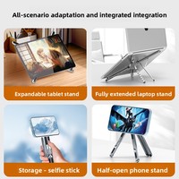 Support d'ordinateur portable multifonctionnel en alliage d'aluminium magnétique, résistant aux chutes et à l'abrasion, pour téléphones, tablettes et ordinateurs portables