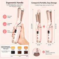 Fer à boucler sans fil tout-en-un XBH OEM ODM, mini fer à friser USB 4000 mAh, 3 réglages de température, lisseur de cheveux LED, portable pour les voyages