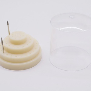 Caja de brocas dentales de 48 orificios, soporte redondo esterilizado de color blanco roto para accesorios de taladro dental - Product Image 5