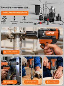 <span class=keywords><strong>Clé</strong></span> <span class=keywords><strong>à</strong></span> chocs <span class=keywords><strong>électrique</strong></span> sans fil Qivolt OEM 20V Max, avec lumière LED <span class=keywords><strong>à</strong></span> 360 degrés sans ombre, pour l'entretien domestique - Product Image 3