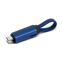 Cable Cargador USB C 3 en 1 con Diseño Cuadrado Enrollable de 60W, Cable IOS y Micro-USB para Teléfono Inteligente, Cable Cargador Universal