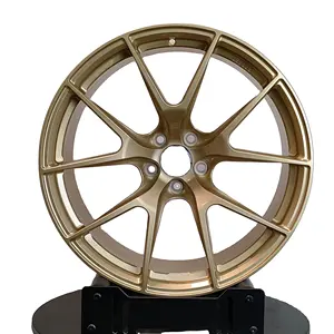 Golden High Quality Performance Single Five Spokelightweight Motion Car Wheels 5x120 Alloy for Apex VS5RS Rims Wheels Aluminum